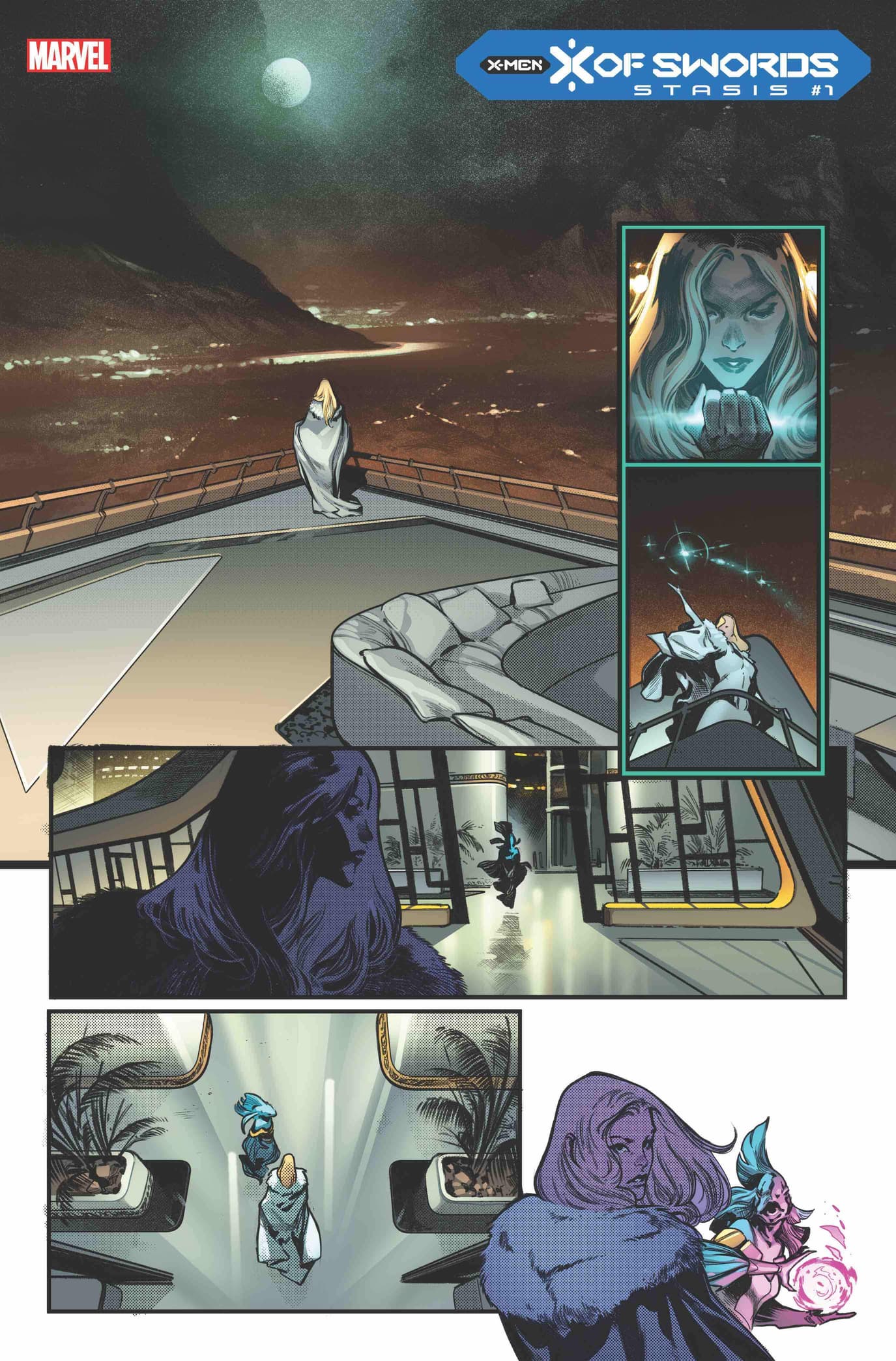 X OF SWORDS: STASIS #1 preview interiors by Pepe Larraz with colors by Marte Gracia