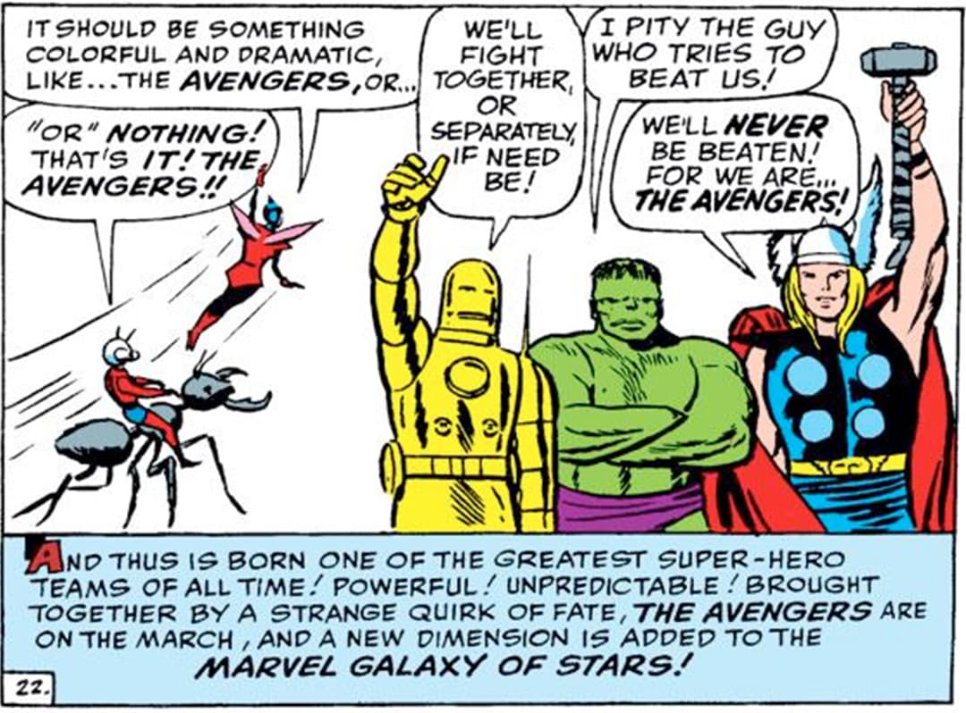 First gathering of the Avengers