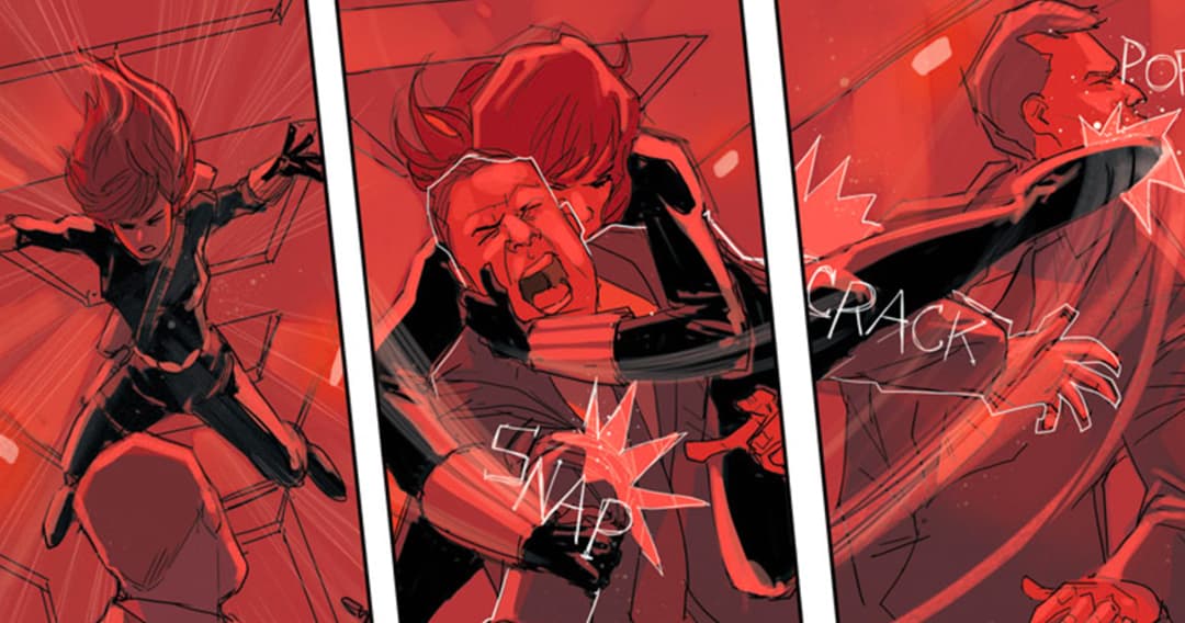 Natasha Romanoff uses her enhanced skills as the Black Widow.