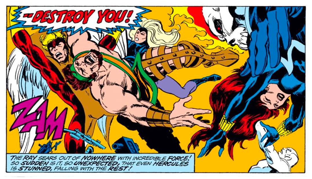 Black Widow fights alongside the Champions.