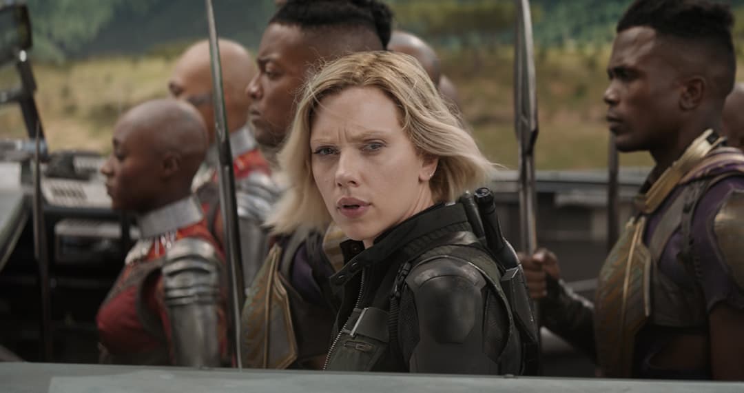 Natasha in Wakanda, ready to face down Thanos