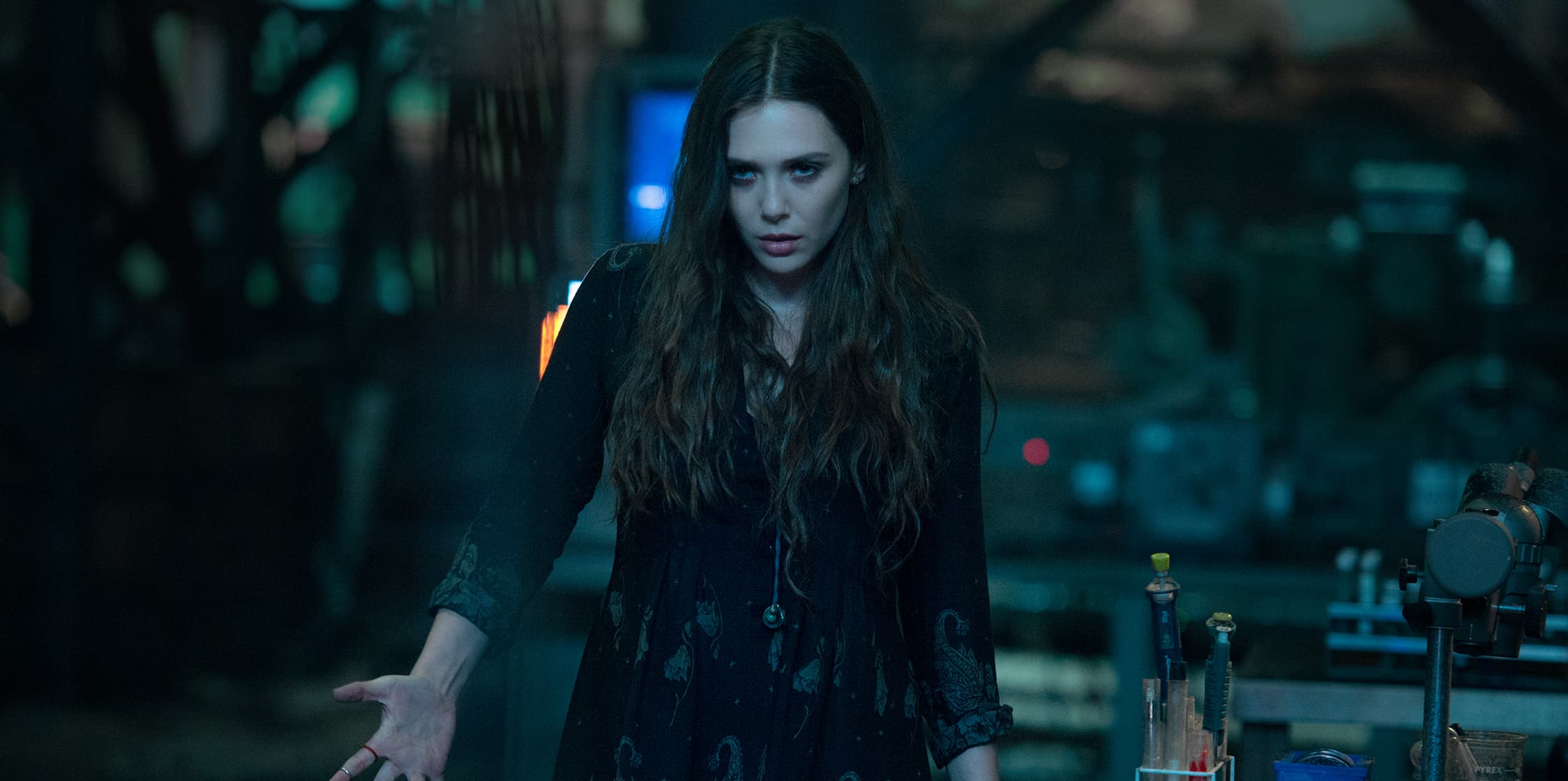 Scarlet Witch Wanda Maximoff's introduction using her powers on Tony Stark