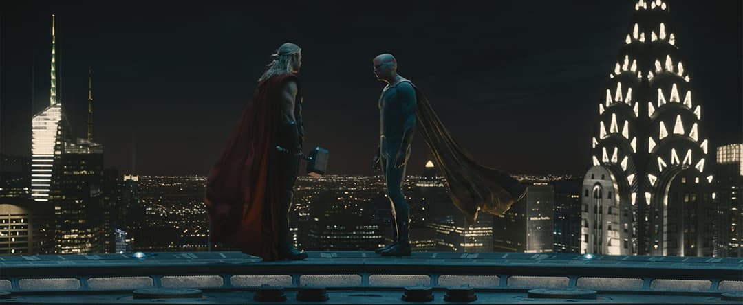 Vision and Thor (Thor Odinson)