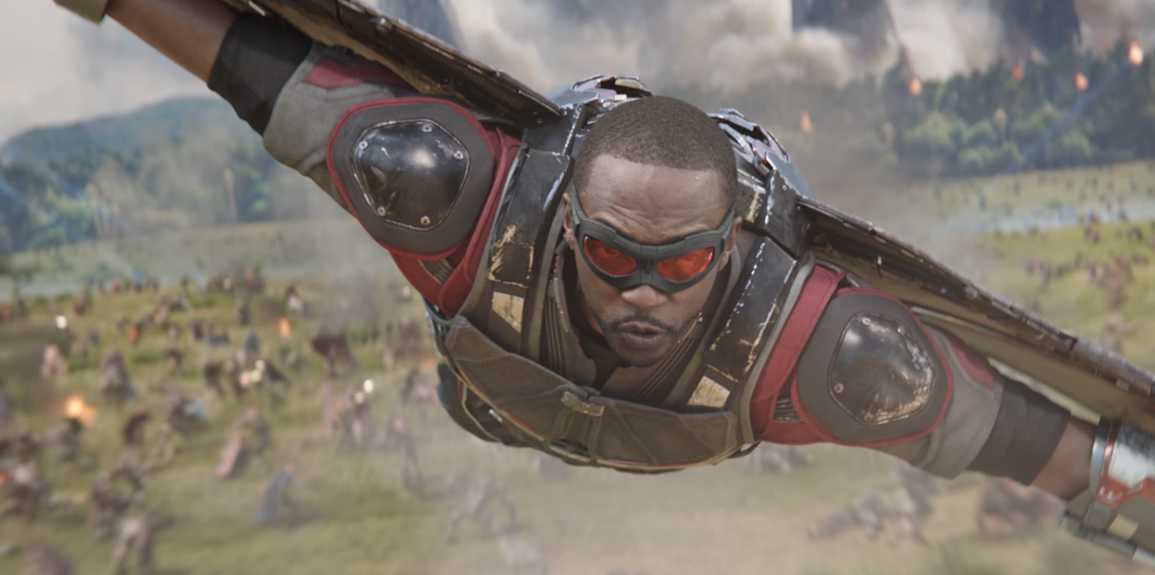 Sam Wilson and the EXO-7 Falcon Flight Suit