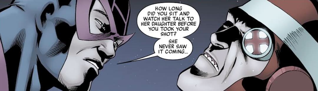 Hawkeye faces down Crossfire