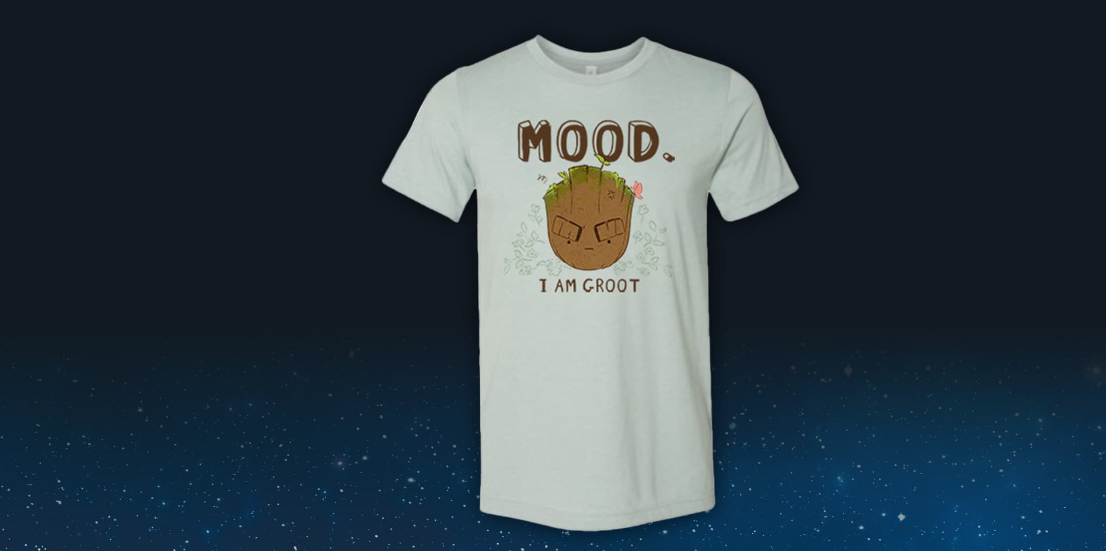 MOOD. I Am Groot T-Shirt | $28 (Youth); $32 (S-XL); $34 (2XL-3XL)