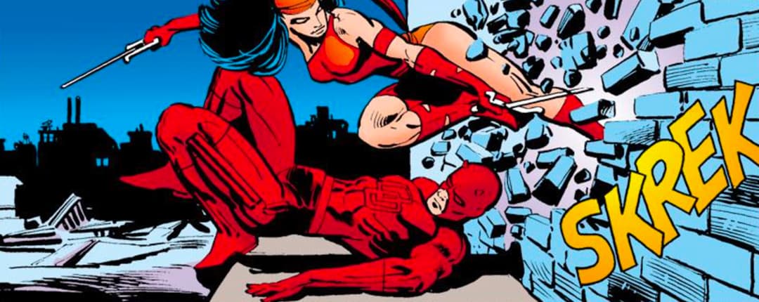 Elektra faces off against Daredevil.