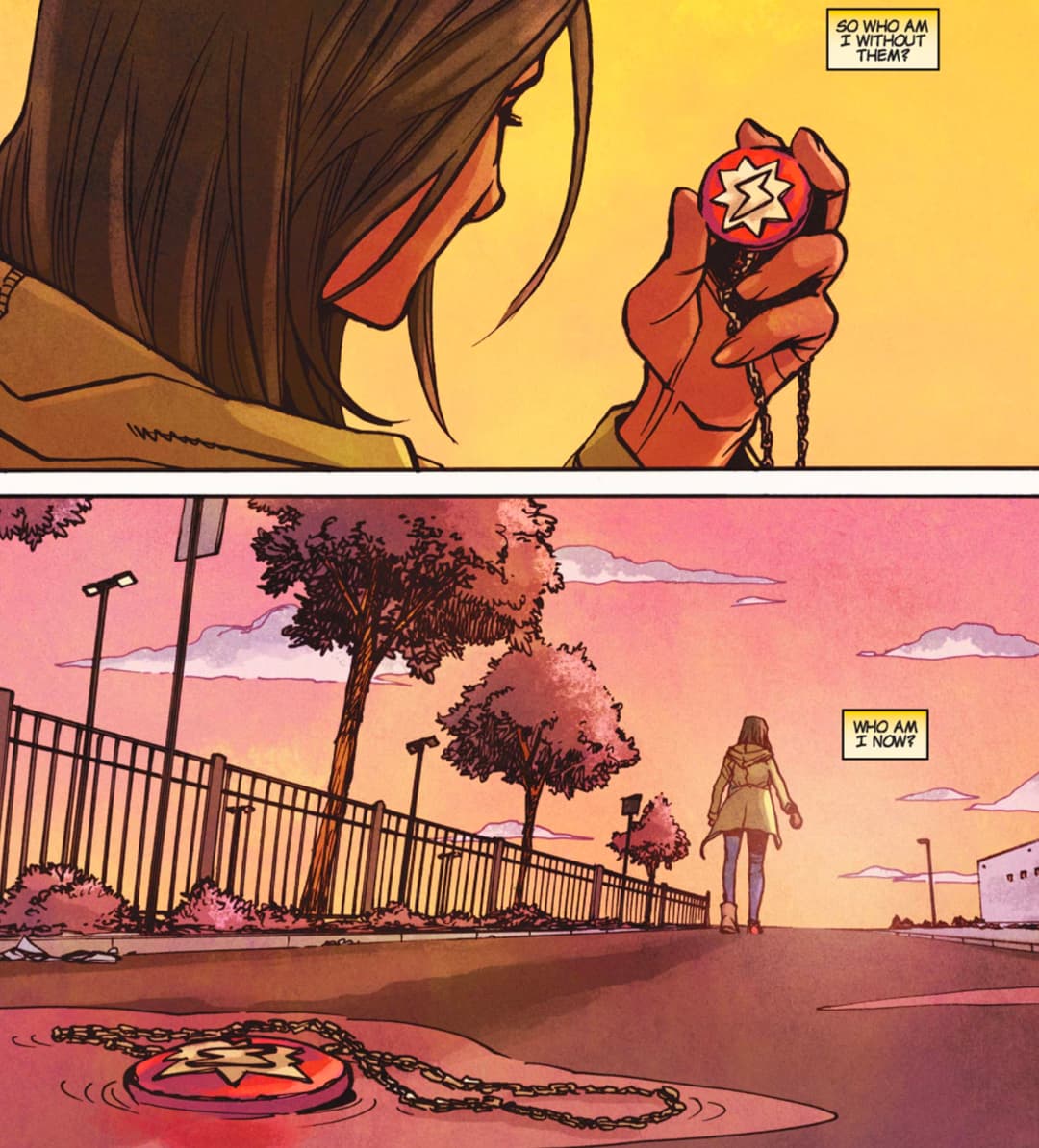 Kamala questioning her identity as a Super Hero