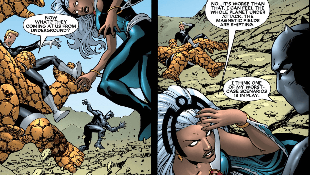 Storm's psionic connection to the Earth