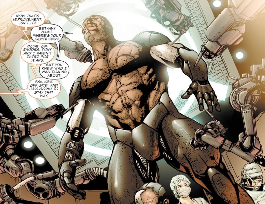 James Rhodes dons the War Machine Suit
