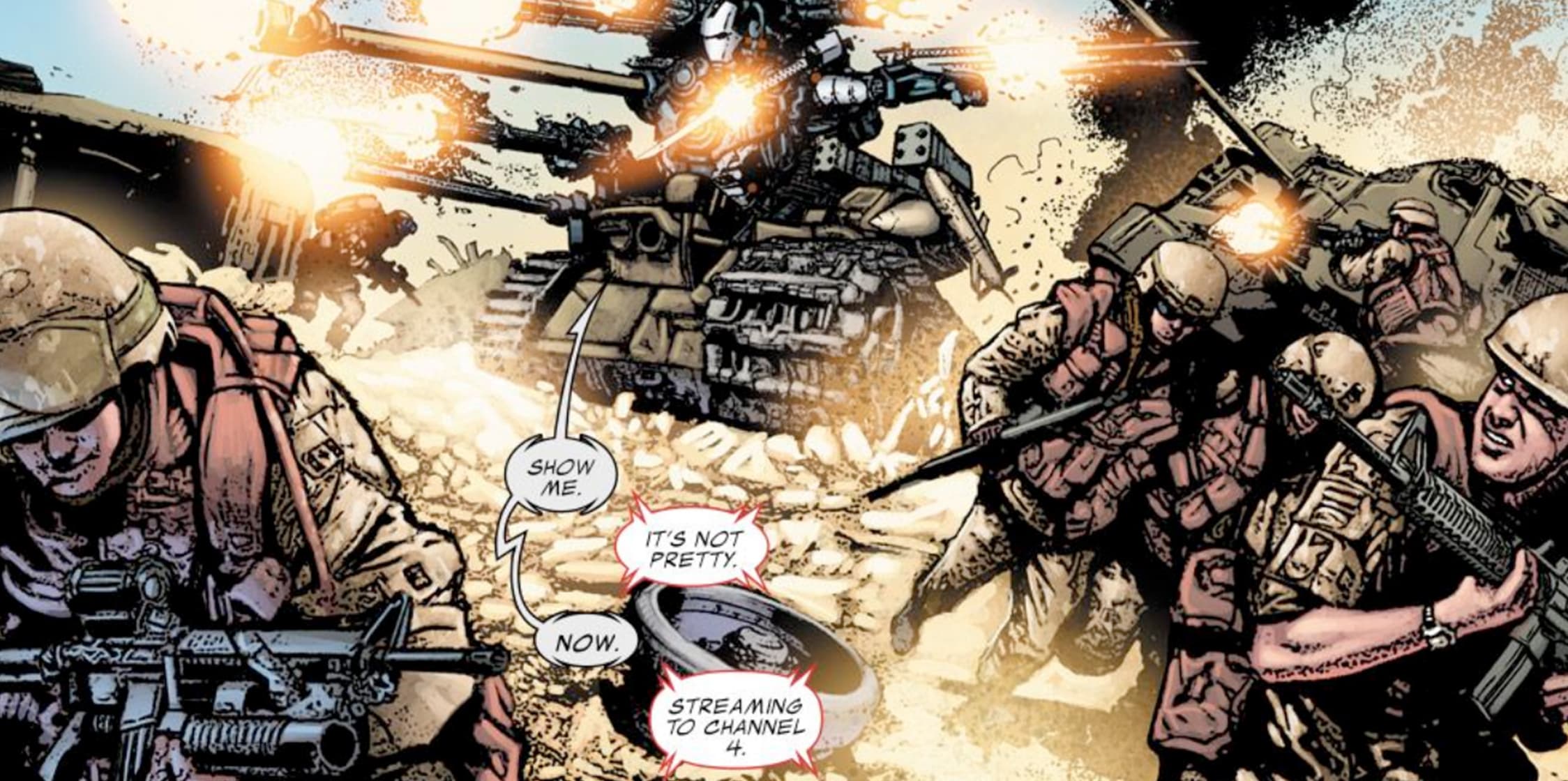 War Machine unleashes his arsenal