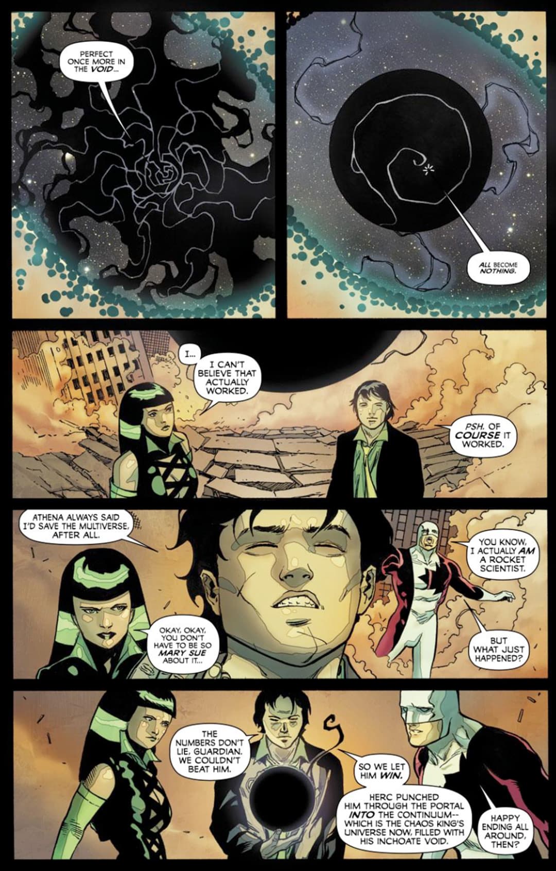 he learned that the Hulk had been sent to space by Mr. Fantastic and others. To try and save the Super Hero he felt indebted to, Amadeus recruited other heroes who felt the same way, like Hercules and Angel.