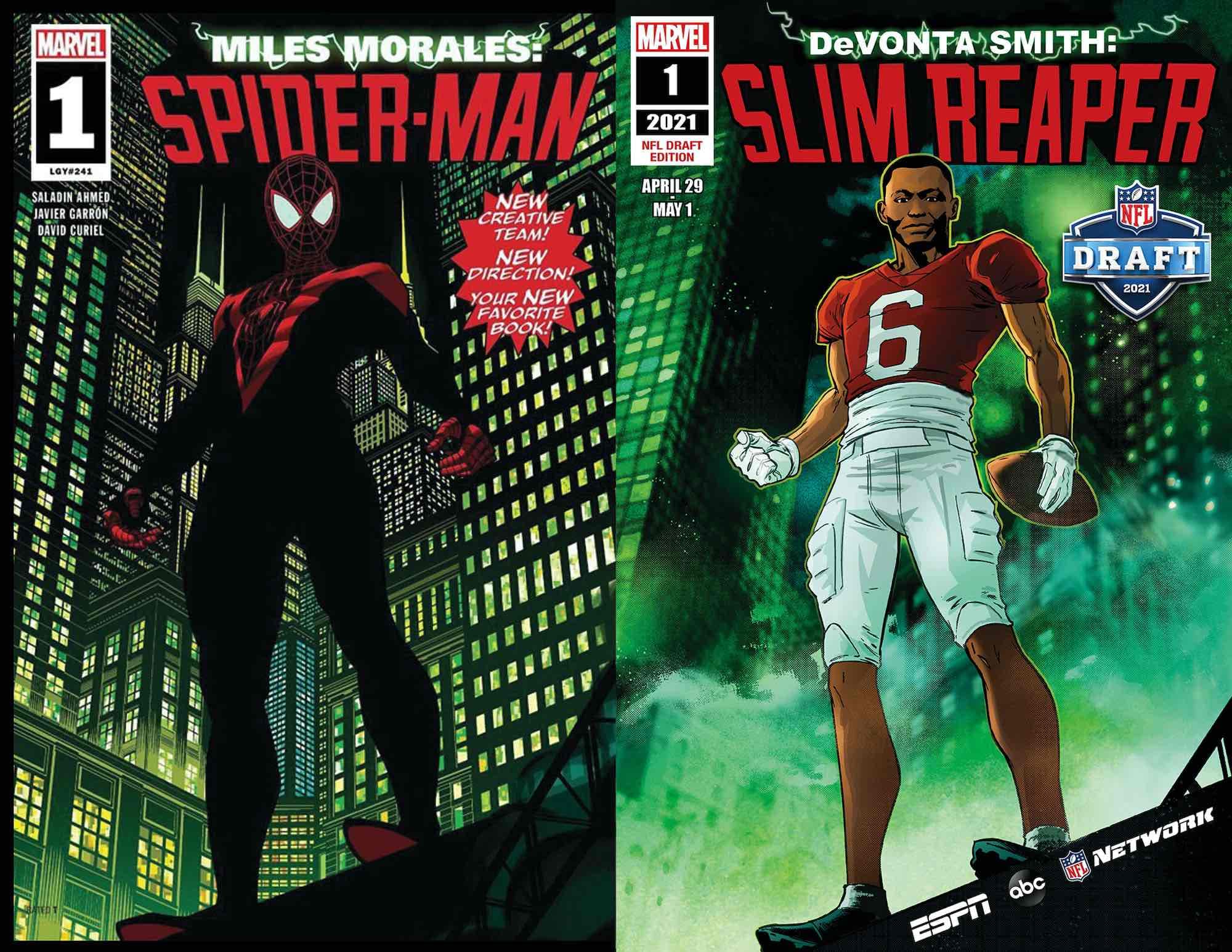 ESPN and Marvel Reimagine Comic Book Covers for the NFL Draft