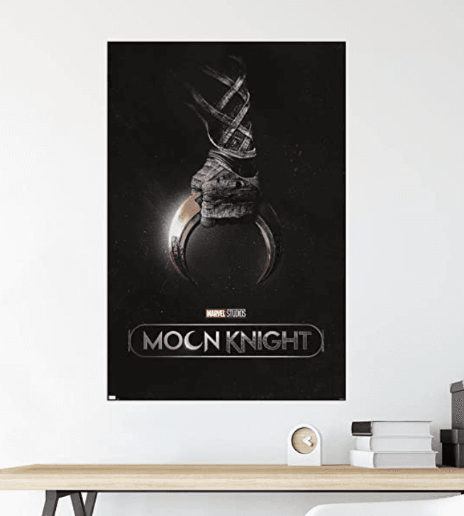 Marvel Moon Knight One Sheet / shop it <a href=https://www.amazon.com/Marvel-Moon-Knight-Teaser-Poster/dp/B09V3B84X1>here</a>