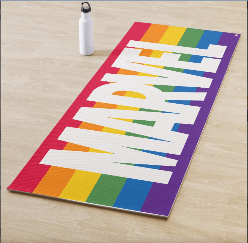 Marvel Horizontal Rainbow Brick Yoga Mat