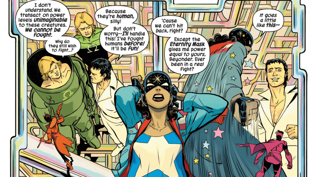 America dons the Eternity Mask to fight The Beyonder