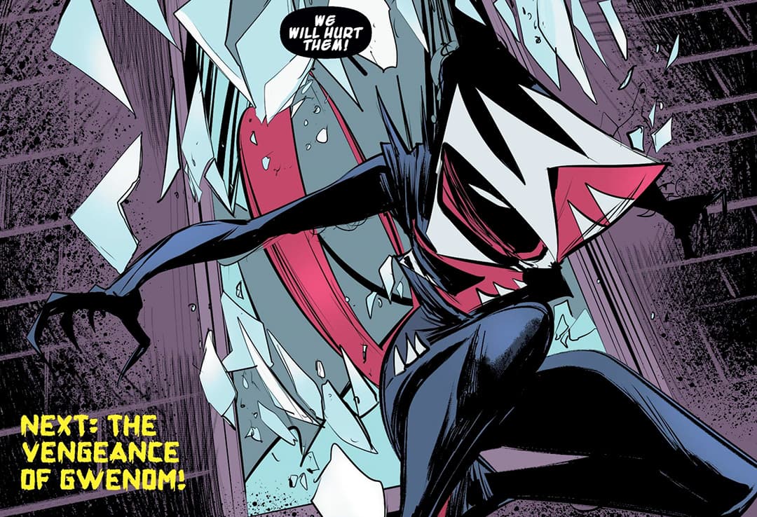 Gwenom, the Venom symbiote merged with Spider-Woman 