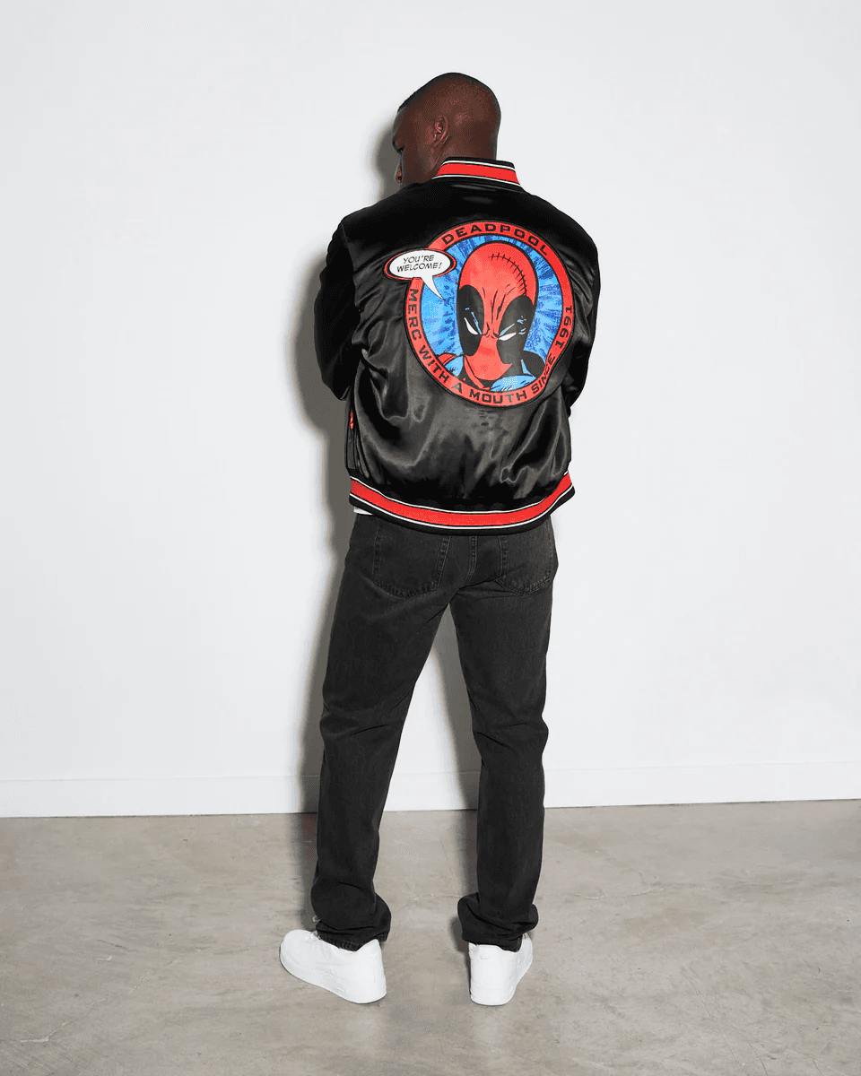 Chalk Line Marvel Deadpool Quilted Satin Jacket