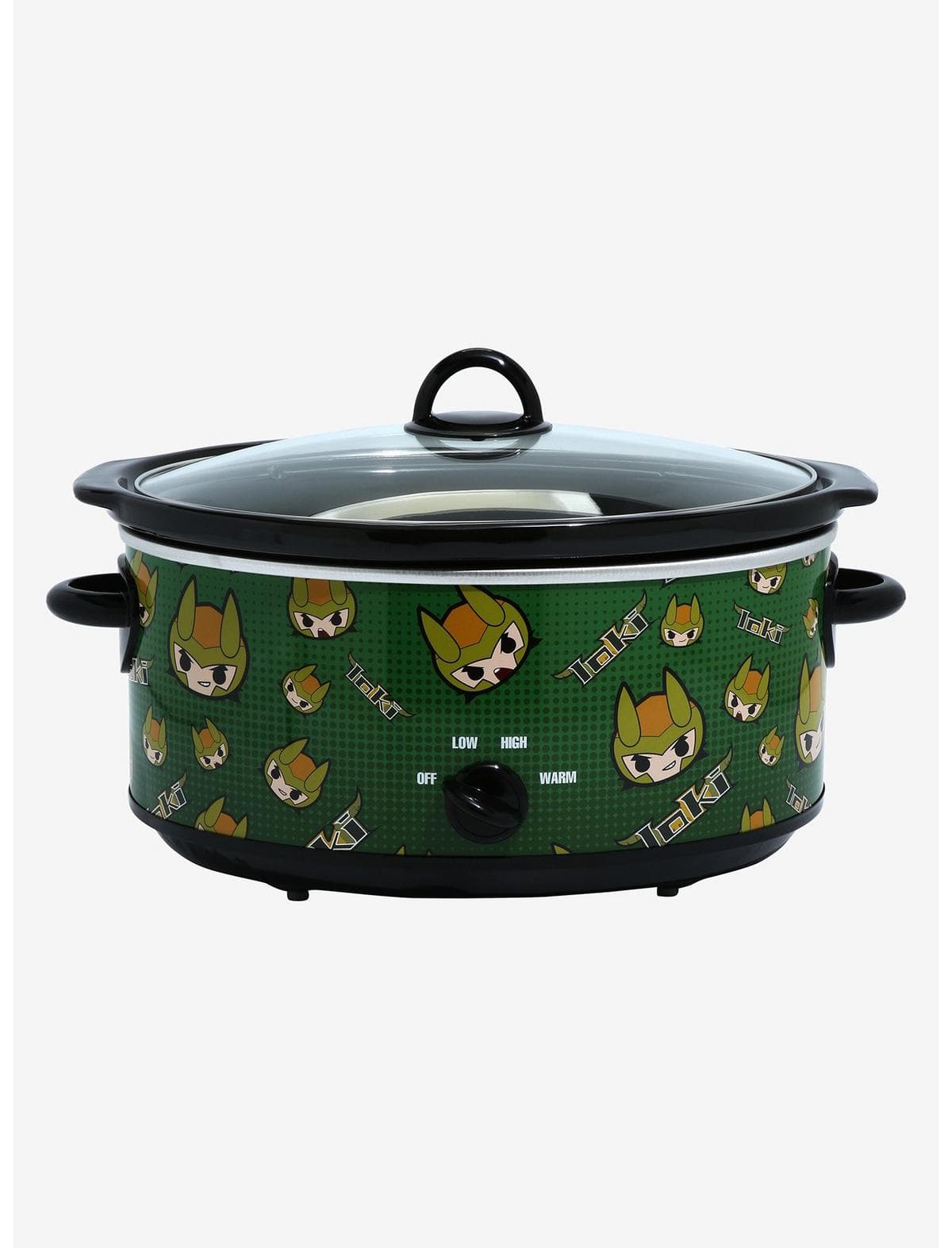 Loki slow cooker / shop it <a href=   https://www.boxlunch.com/product/marvel-loki-chibi-loki-7-quart-slow-cooker---boxlunch-exclusive/17202708.html>here</a>