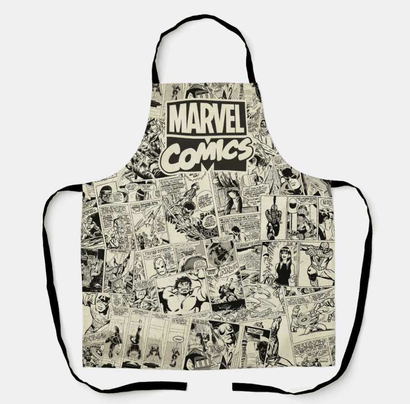 Marvel Comics Pages Pattern Apron