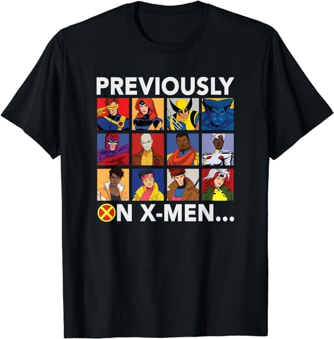 Marvel Studios X-Men ’97 Team Previously on X-Men T-Shirt