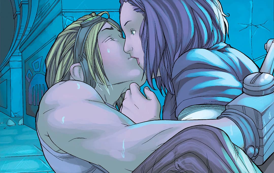 Chase Stein kissing Gert Yorkes