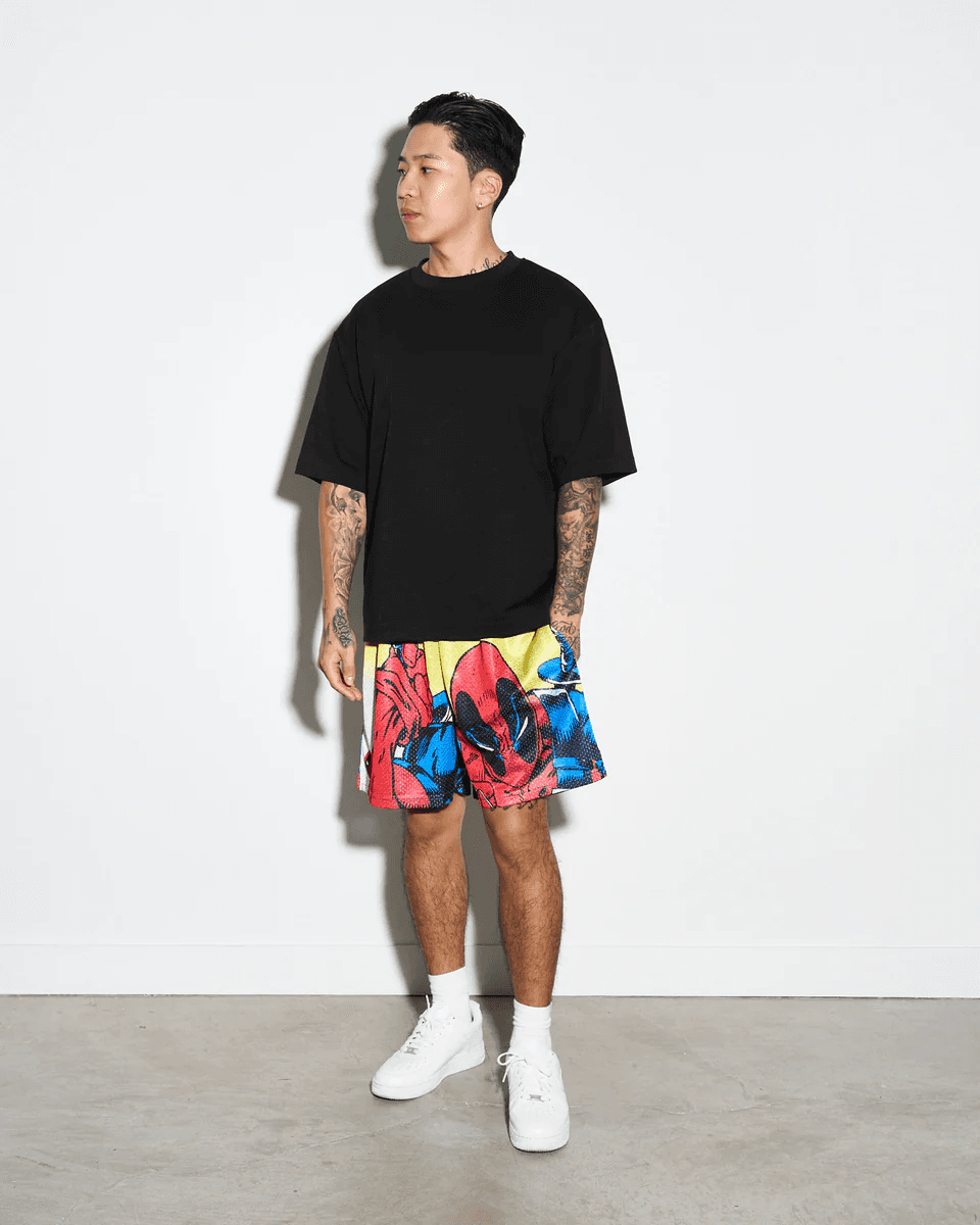 Chalk Line Marvel Deadpool Comic Art Retro Shorts