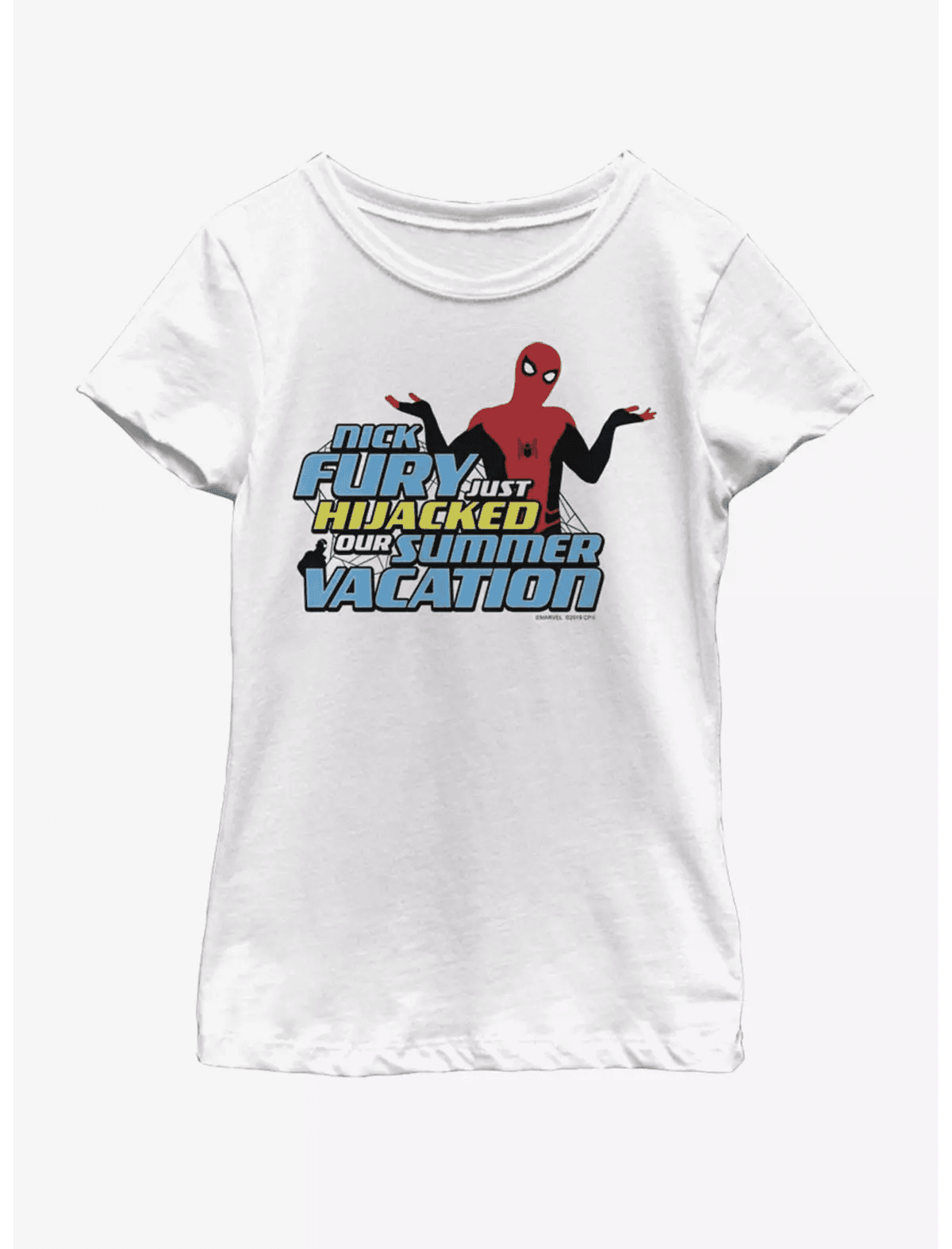 Marvel Spider-Man Far From Home Summer Vacation Youth Girls T-Shirt