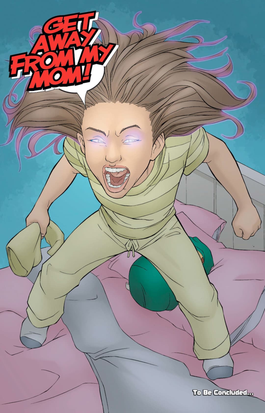 Molly using her powers to defend her mother.