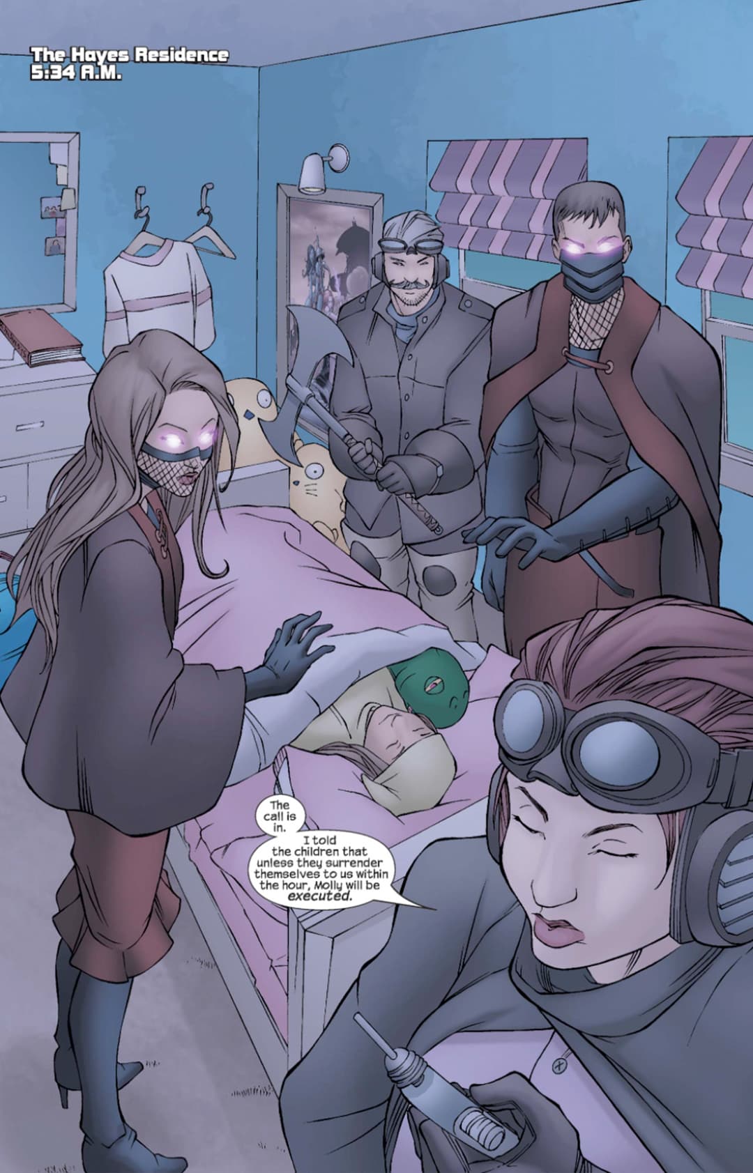 The Pride threatening to kill Molly.