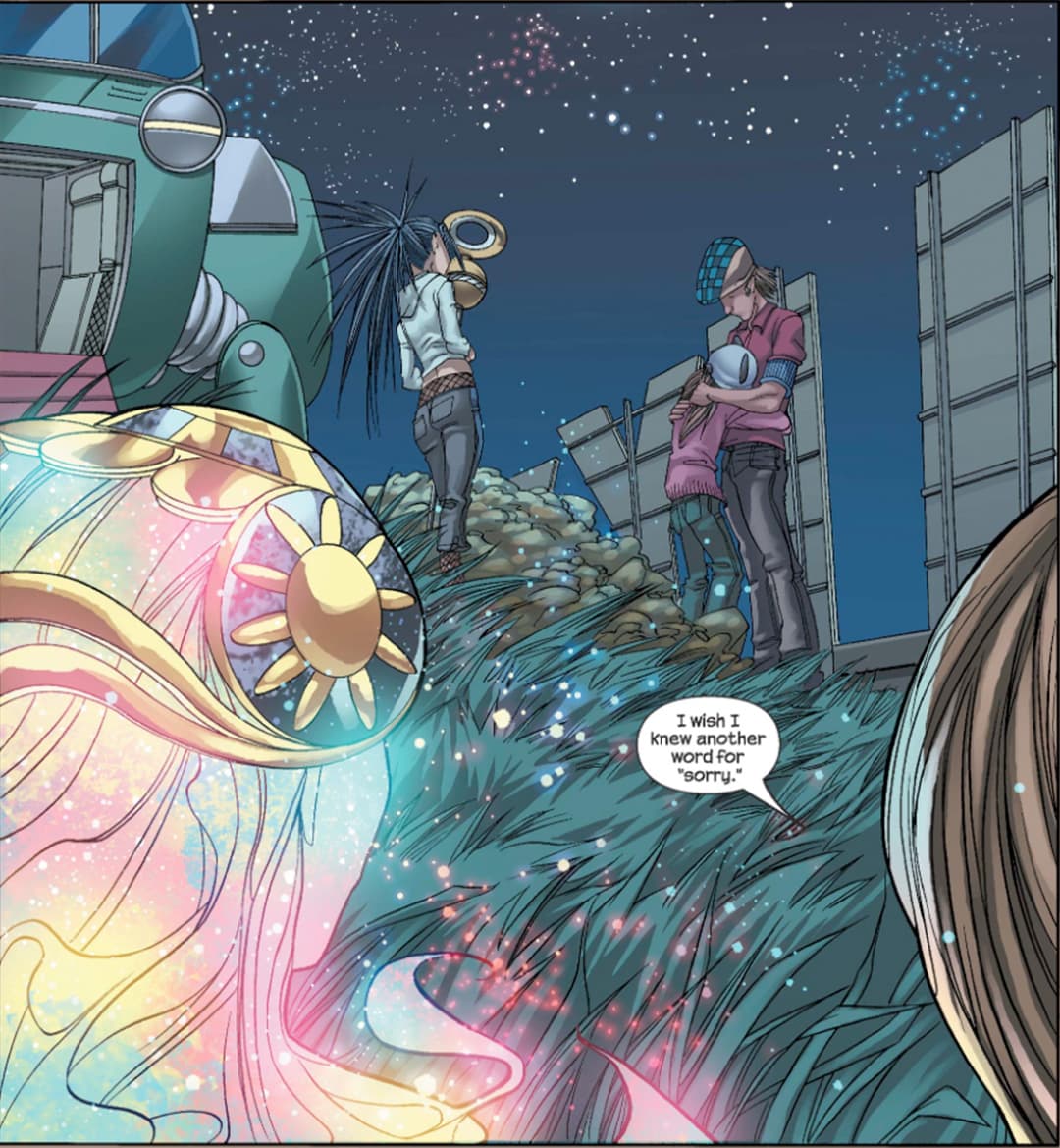 The Runaways comforting Molly.