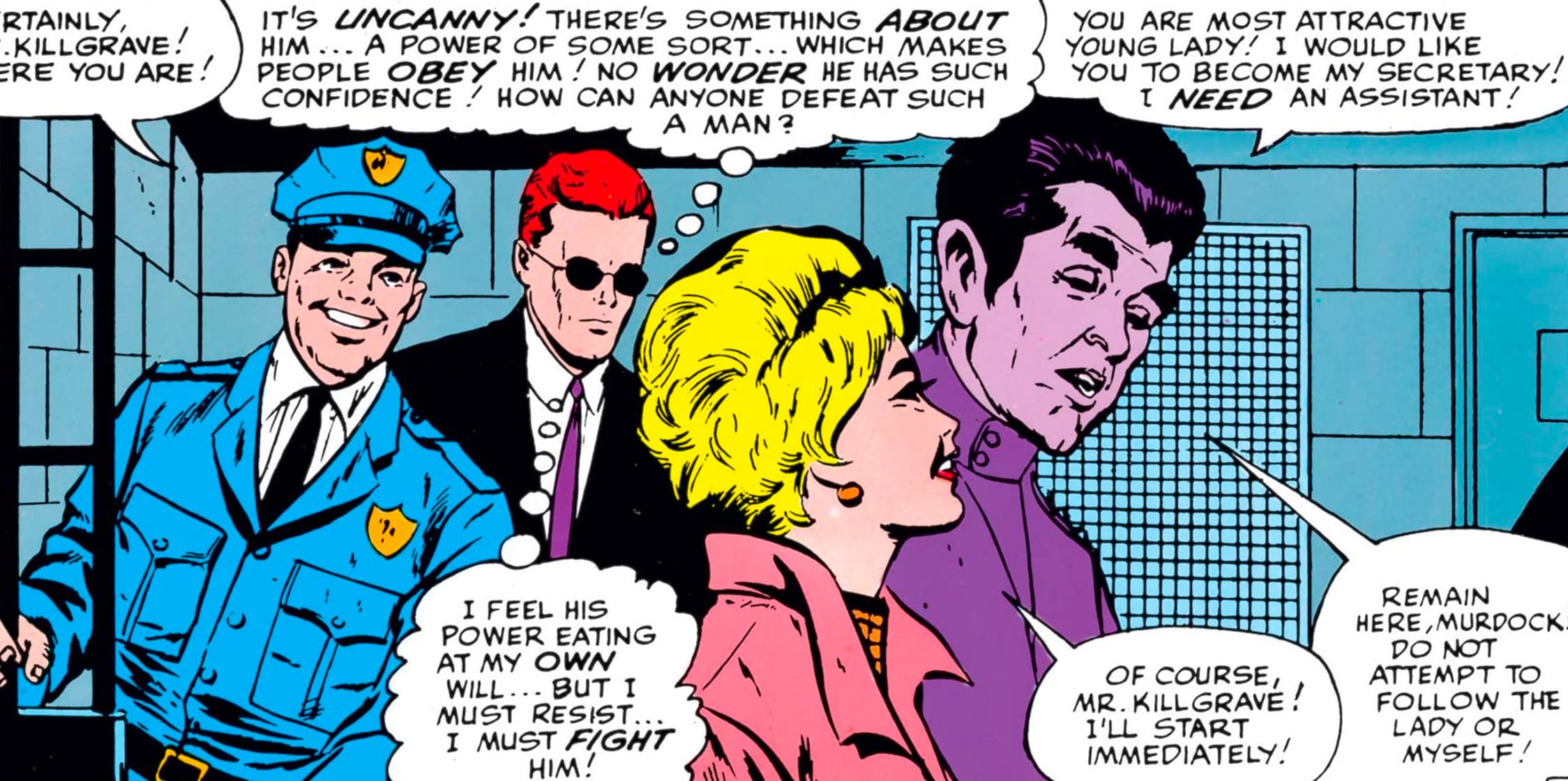 Purple Man using mind control 