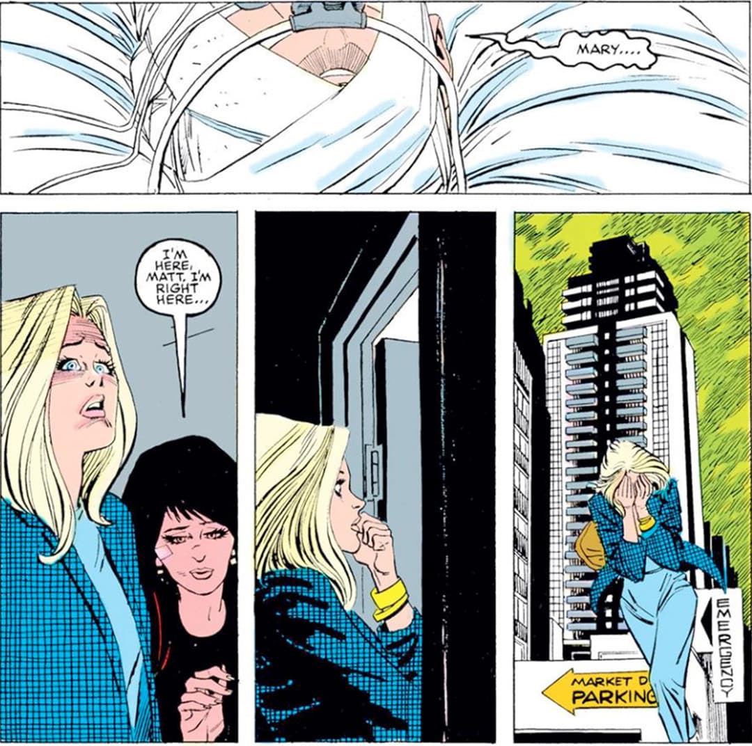 Matthew murdock (Daredevil) asks for Mary over Karen Page