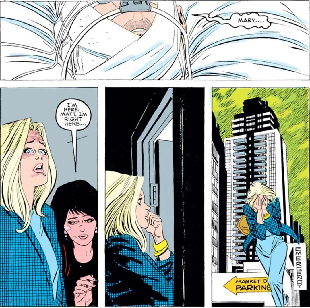Matthew murdock (Daredevil) asks for Mary over Karen Page