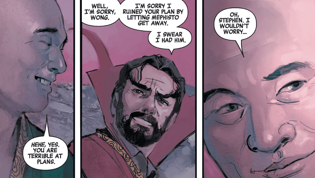 Wong and Strange share a laugh