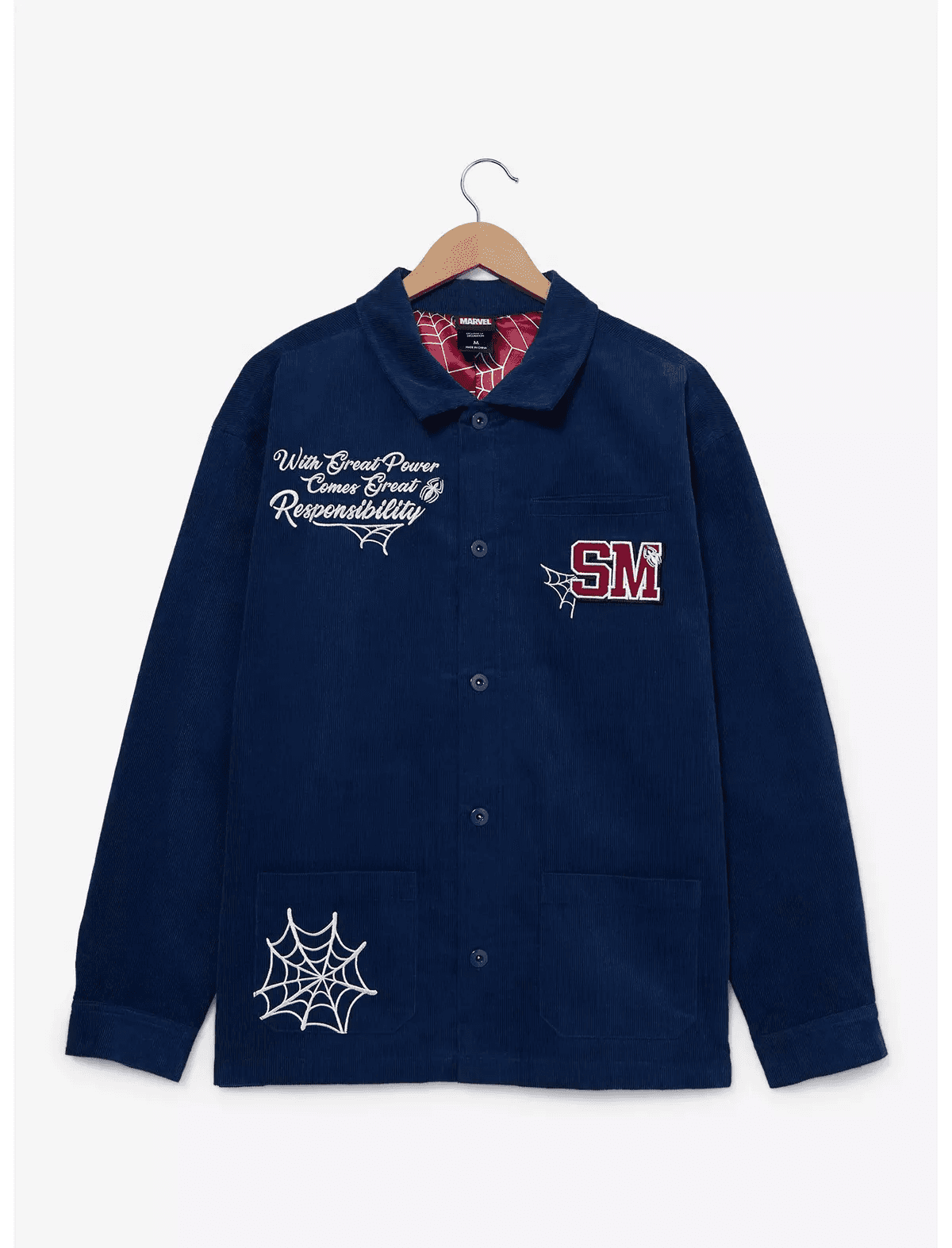 Marvel Spider-Man Embroidered Icons Chore Jacket - BoxLunch Exclusive