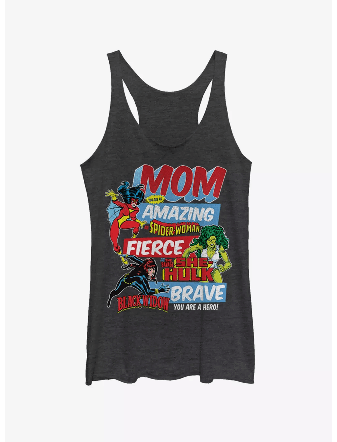 Marvel Women Strong Mom Retro Womens Tank Top