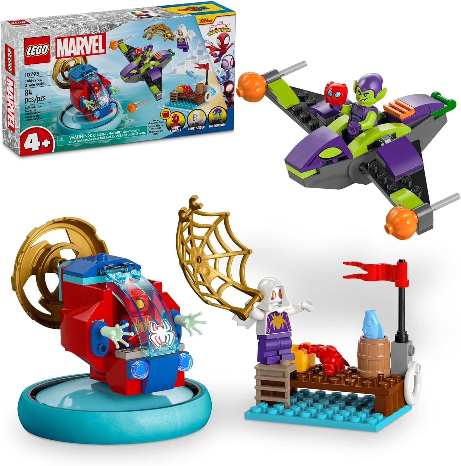 LEGO Marvel Spidey vs. Green Goblin, Super Hero Toy with Green Goblin Figure, Marvel Toy for Young Super Hero Fans, Spider-Man Toy for 4-6 Year Old Kids