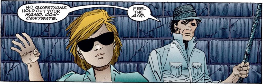 Stick trains Matt Murdock.