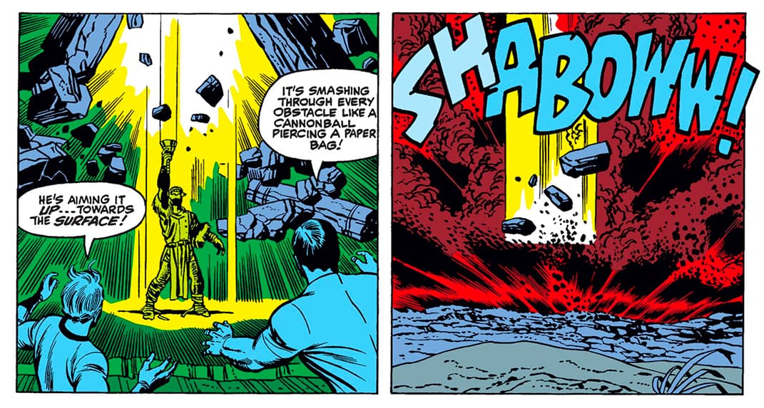 Blasting out of the cave 