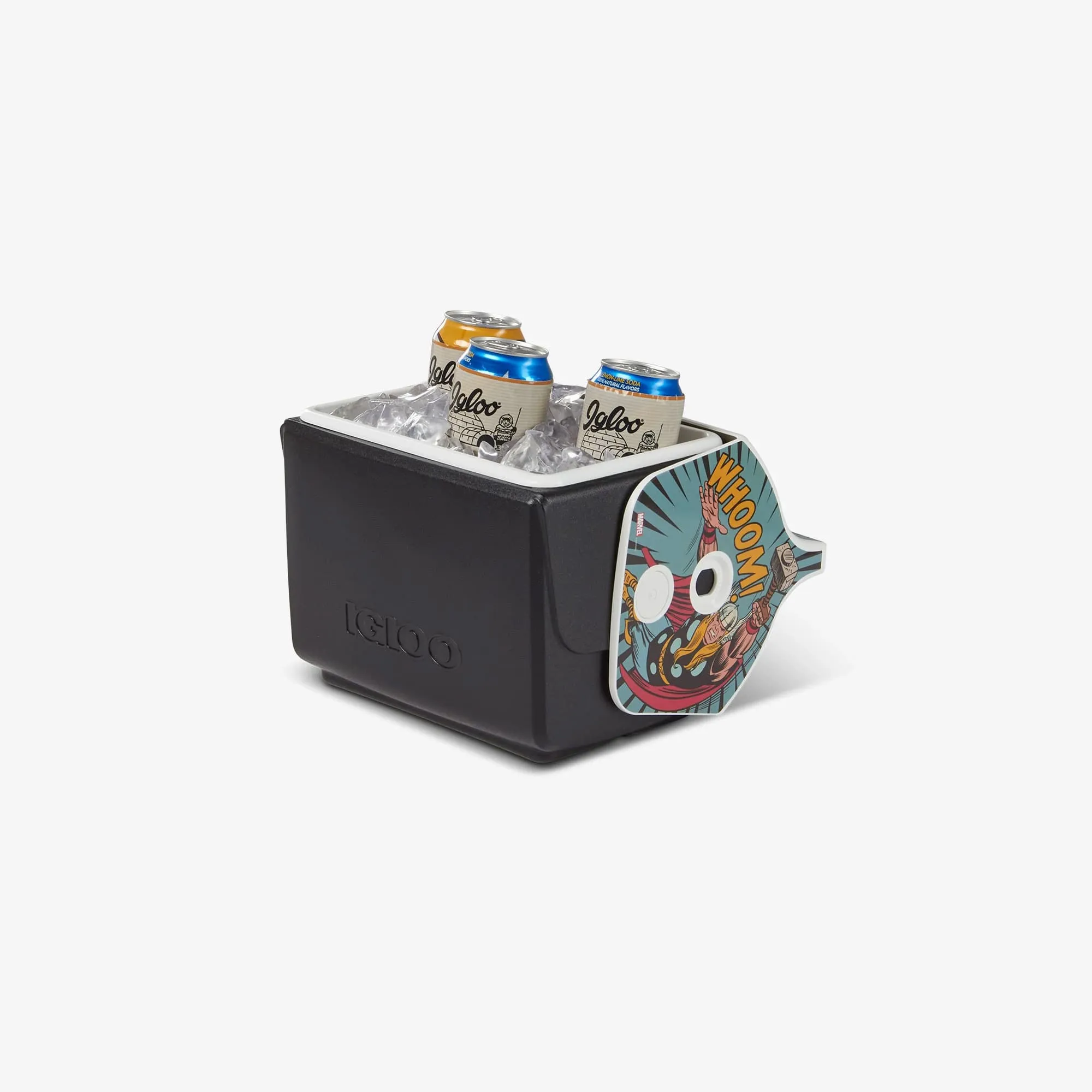 Thor Cooler / shop it <a href=https://www.igloocoolers.com/products/marvel-thor-little-playmate-cooler>here</a>