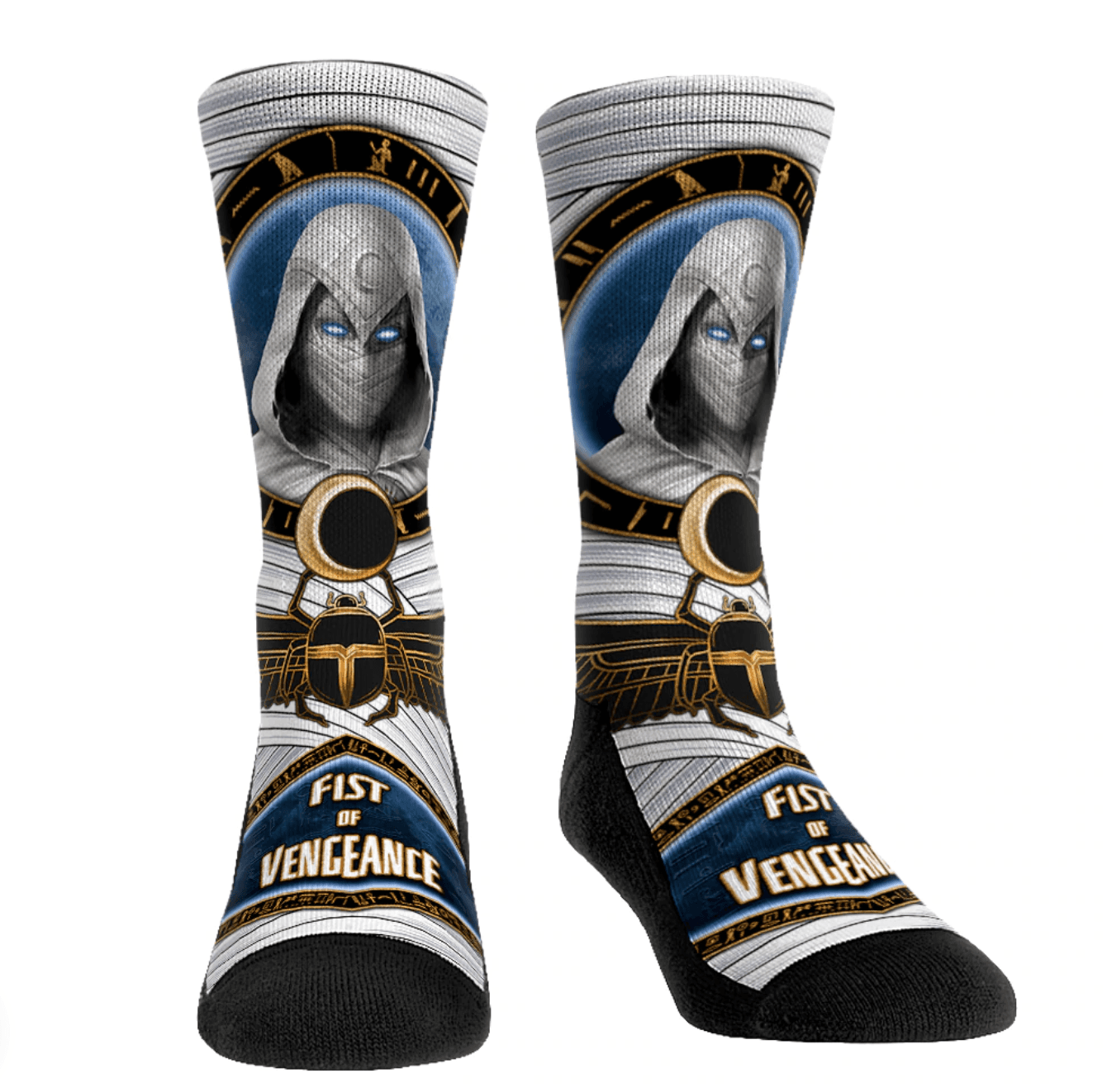 Moon Knight Sideplot socks / shop it <a href=https://rockemsocks.com/products/moon-knight-moon-knight-sideplot>here</a>