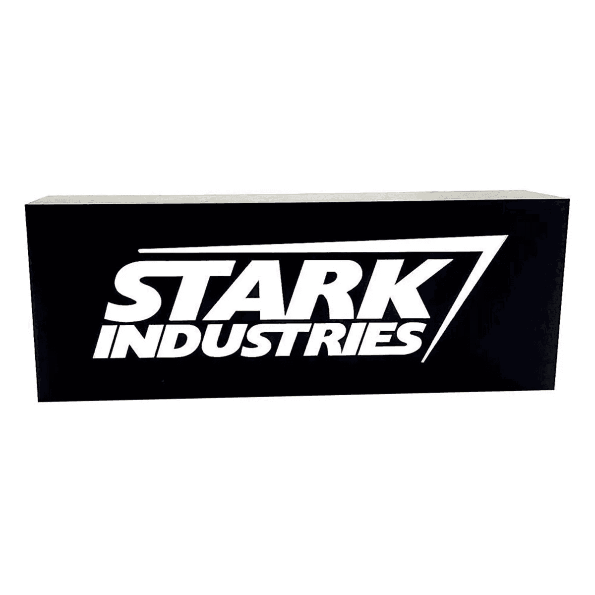 Shop it <a href=https://www.target.com/p/hot-toys-marvel-stark-industries-logo-16-inch-usb-light-box/-/A-90719565>here</a>