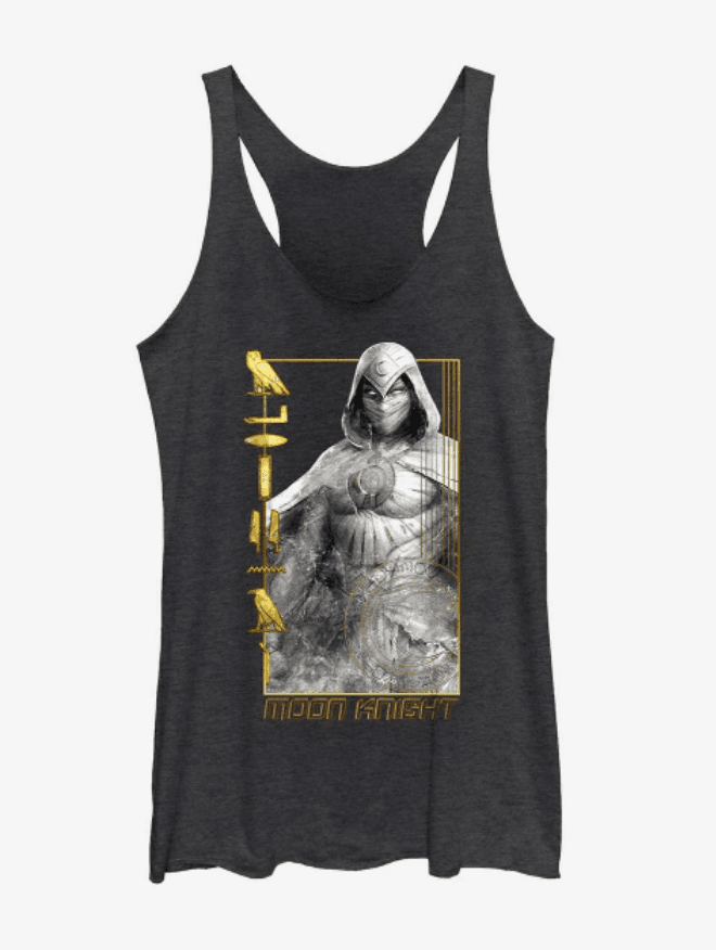 Moon Knight Moon is Bright t-shirt / shop it <a href=https://www.boxlunch.com/product/marvel-moon-knight-moon-is-bright-womens-tank-top/18802312.html>here</a>