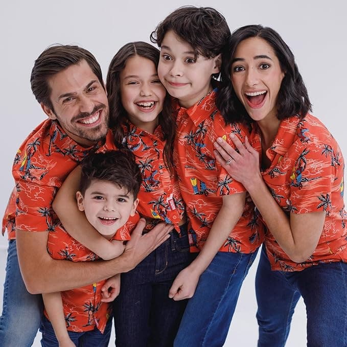 Marvel Spider-Man Hawaiian Matching Family Hawaiian Button Down Shirt Toddler to Adult