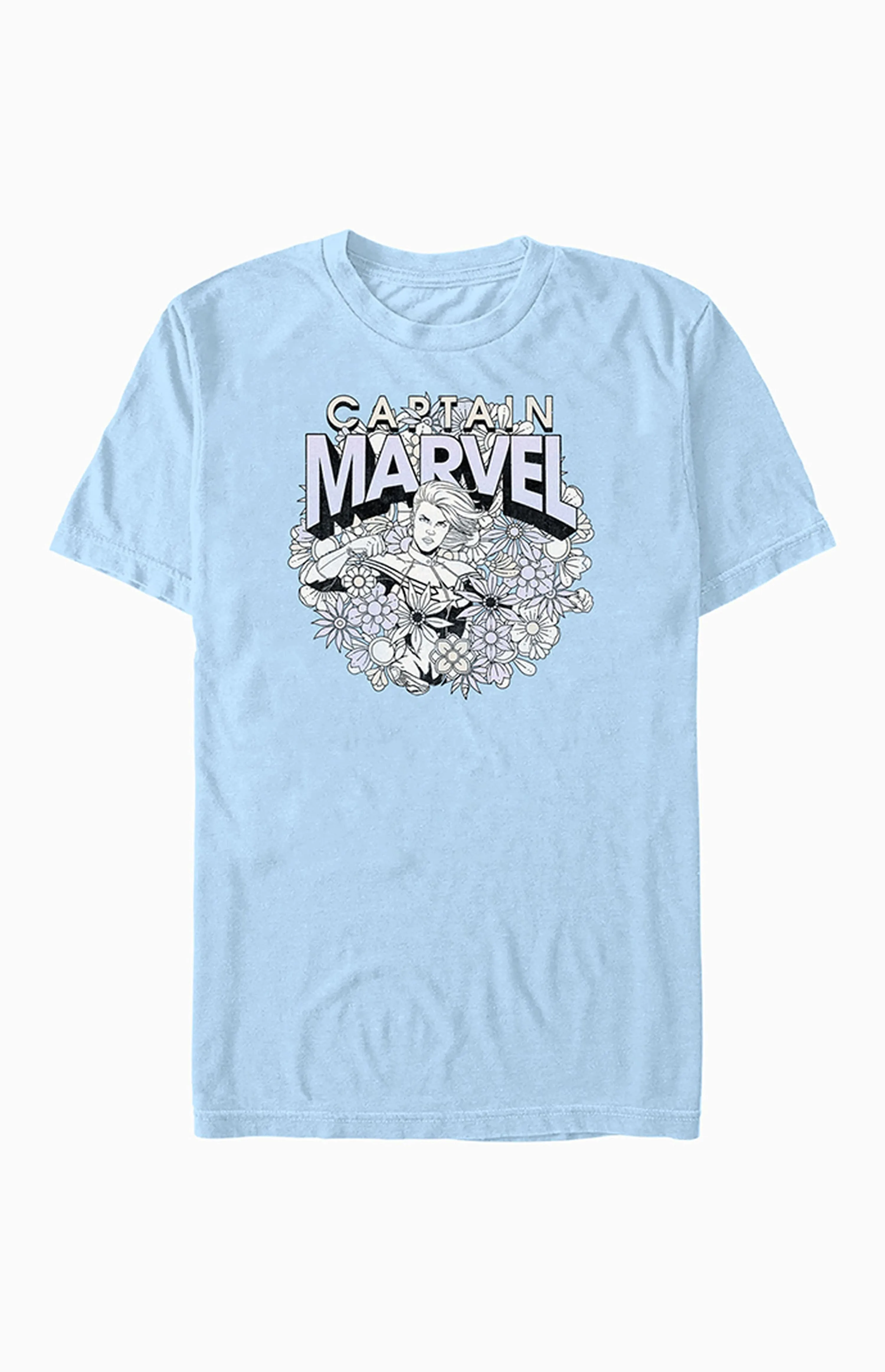 Captain Marvel spring t-shirt / shop it <a href=https://www.pacsun.com/fifth-sun/captain-marvel-spring-t-shirt-0097602191443.html?tileCgid=undefined>here</a>