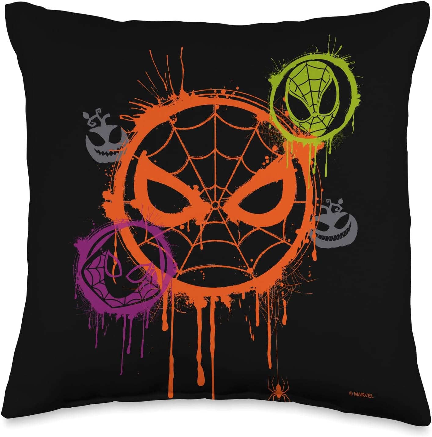 Marvel Spider-Man Into the Spider-Verse Halloween Throw Pillow