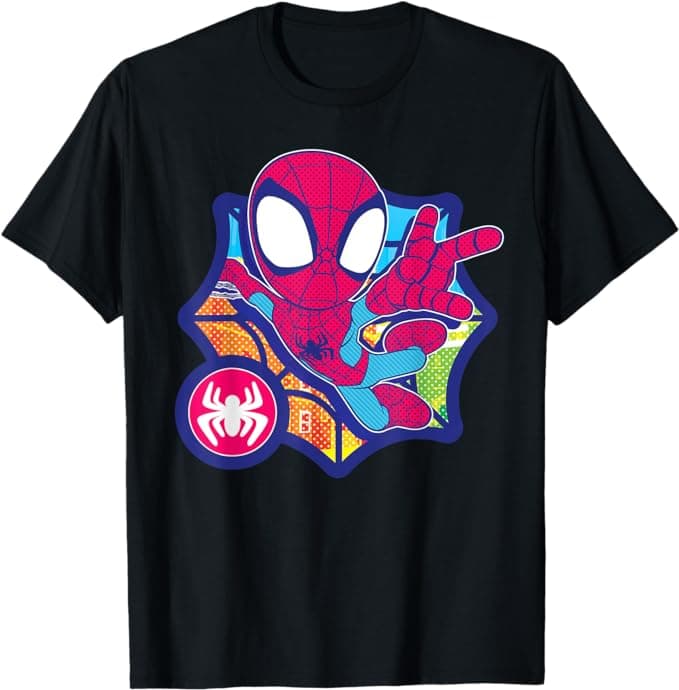 Marvel Spidey and his Amazing Friends Spider-Man Dot Effect T-Shirt