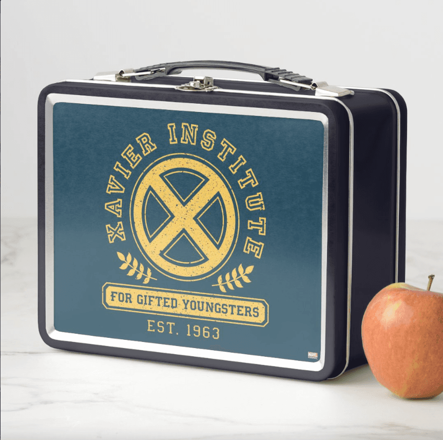 X-Men Worn Xavier Institute Collegiate Graphic Metal Lunch Box