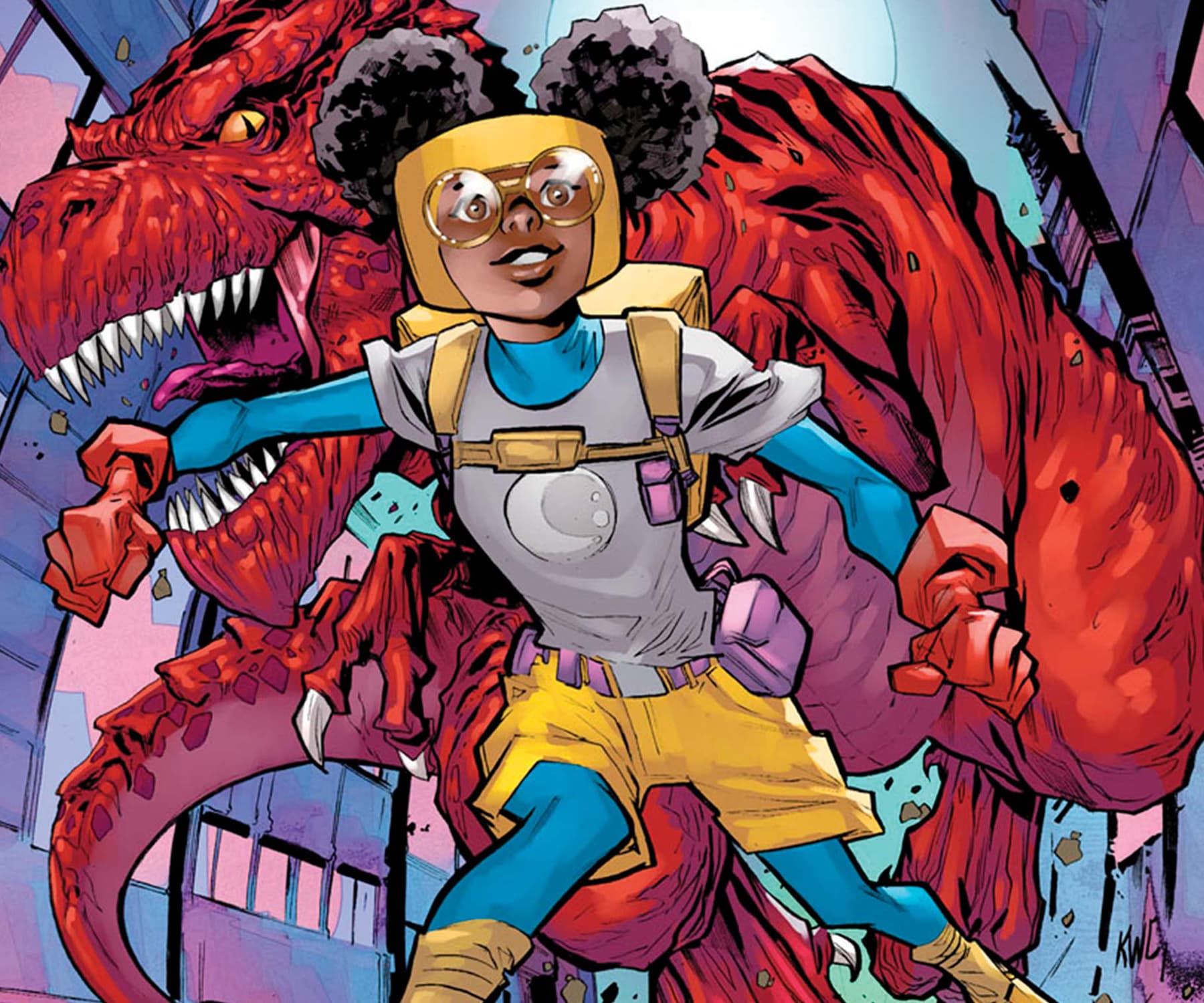 MOON GIRL AND DEVIL DINOSAUR (2022) #1 cover by Ken Lashley and Rain Beredo